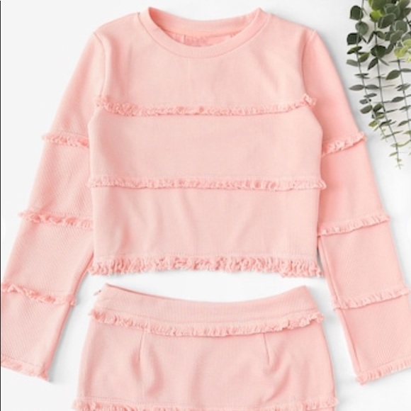 Dresses & Skirts - Pink Crop Top and Pencil Skirt